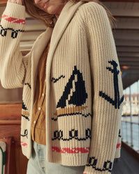 the Great The Sailboat Lodge Cardigan in Cream 2 - Bliss Boutiques