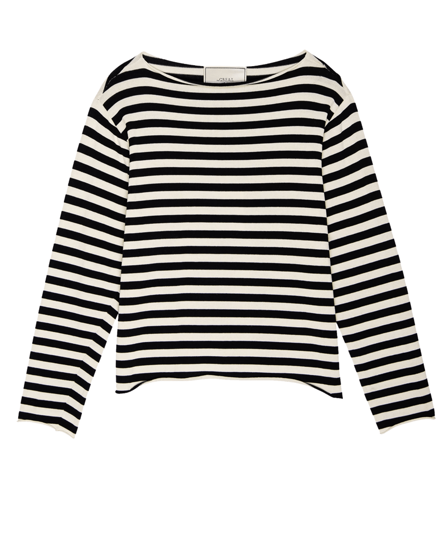 the Great The Sailor Sweater in Black Stripe