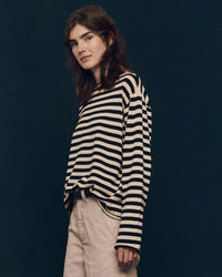 the Great The Sailor Sweater in Black Stripe