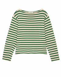 the Great The Sailor Sweater in Dill Stripe