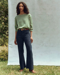 the Great The Sailor Sweater in Dill Stripe