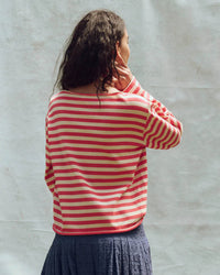 the Great The Sailor Sweater in Punch Stripe