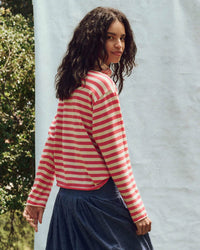 the Great The Sailor Sweater in Punch Stripe