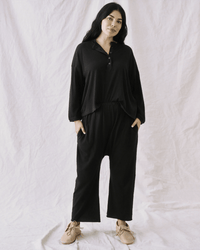 the Great The Shrunken Henley in Almost Black