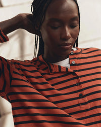 the Great The Shrunken Henley in Hot Red Naval Stripe 3 - Bliss Boutiques