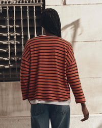 the Great The Shrunken Henley in Hot Red Naval Stripe 5 - Bliss Boutiques
