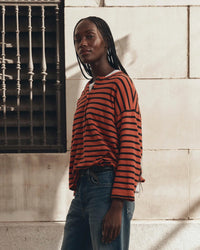 the Great The Shrunken Henley in Hot Red Naval Stripe 4 - Bliss Boutiques
