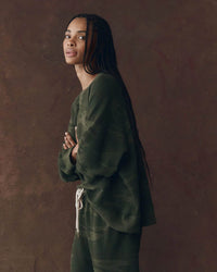 the Great The Slouch Sweatshirt in Forest Camo