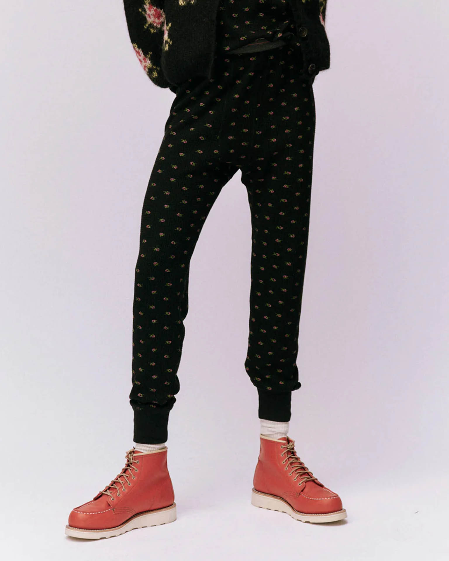 the Great The Waffle Long John in Black Mini Heirloom Rose