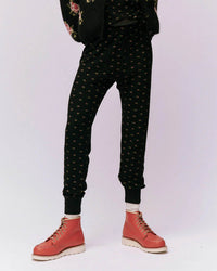 the Great The Waffle Long John in Black Mini Heirloom Rose