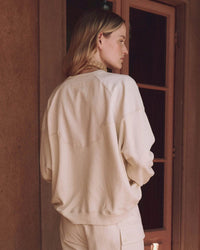 the Great The Western Slouch Sweatshirt in Washed White