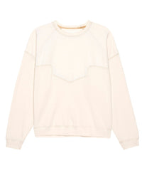 the Great The Western Slouch Sweatshirt in Washed White