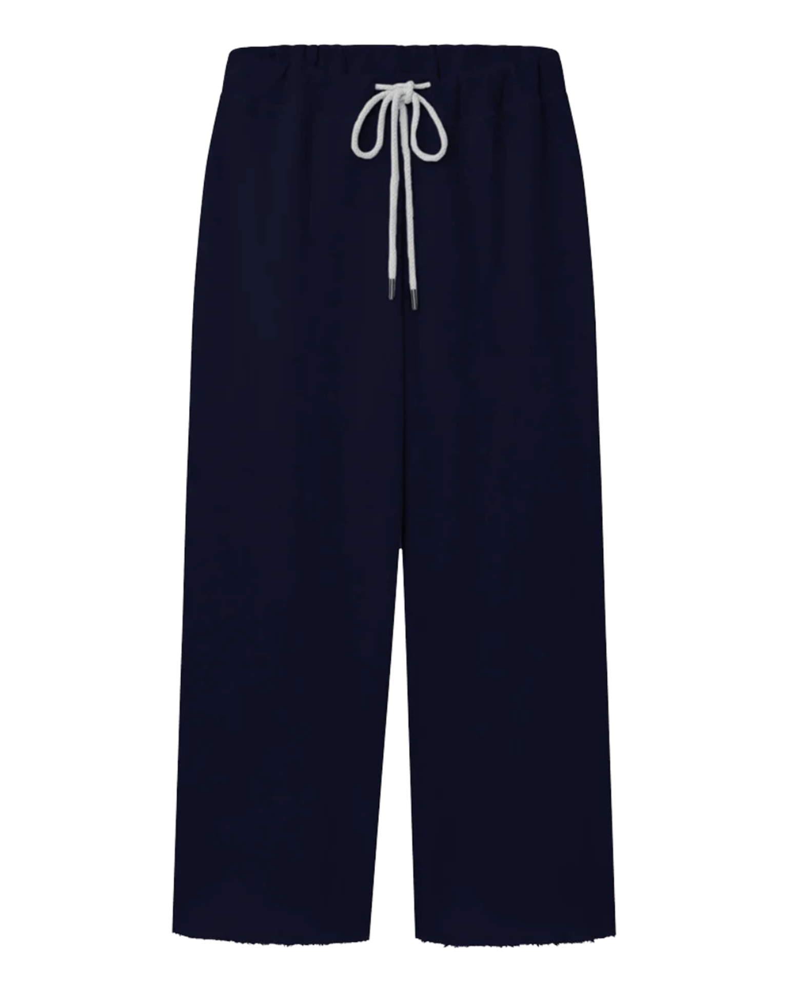 the Great Clothing The Wide Leg Cropped Sweatpant in True Navy