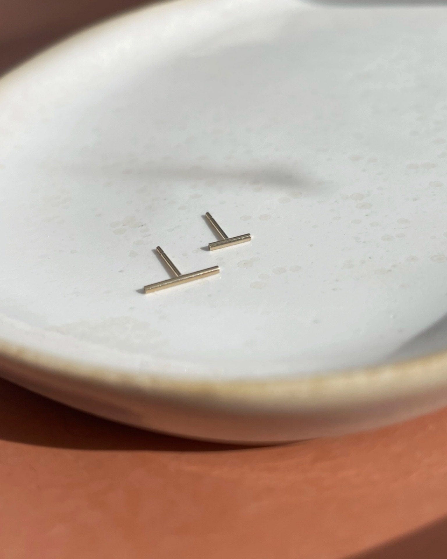 Token Jewelry Bar Studs 14K Gold Fill - Long