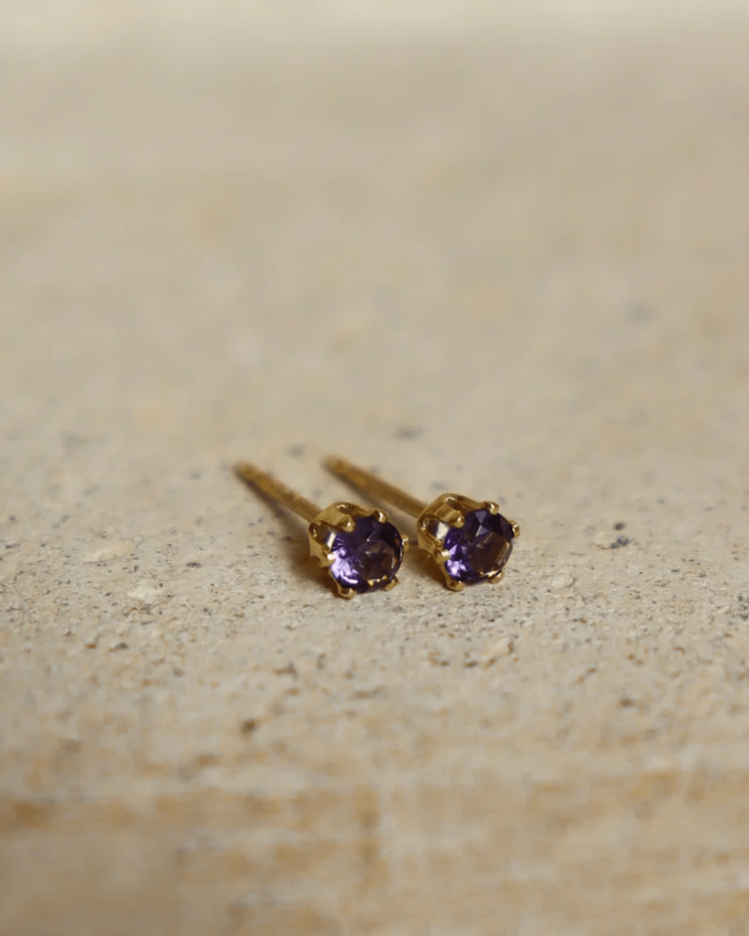 Token Jewelry Jewelry 14K Gold Fill February Birthstone Studs in 14K Gold Fill