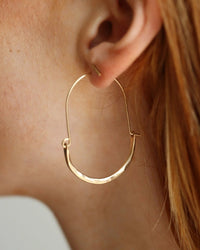 Token Jewelry Hammered Paloma Hoops 14K Gold Fill
