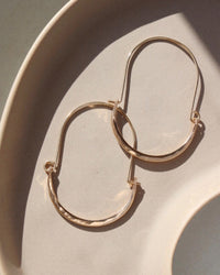 Token Jewelry Hammered Paloma Hoops 14K Gold Fill