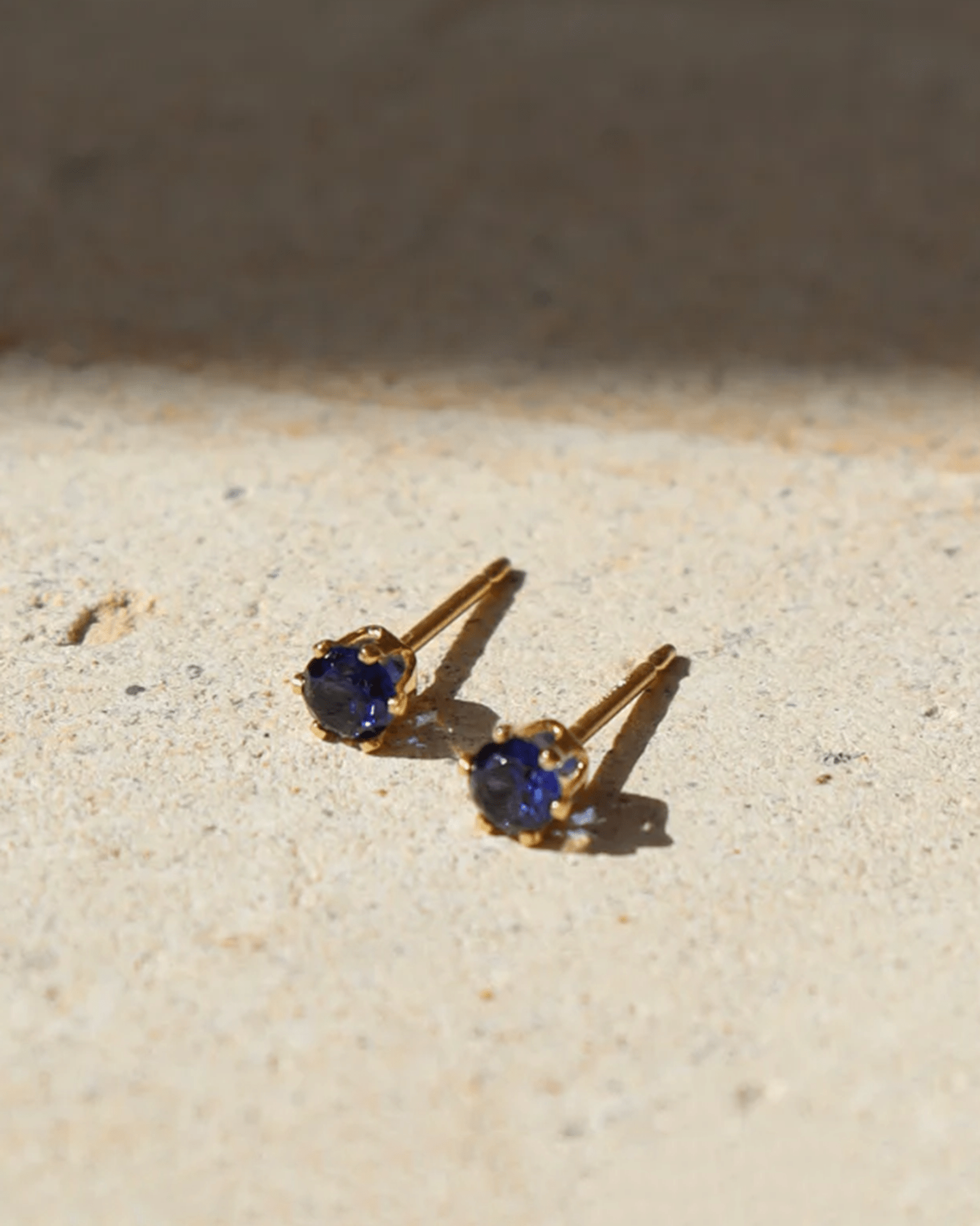 Token Jewelry September Birthstone Studs in 14K Gold Fill