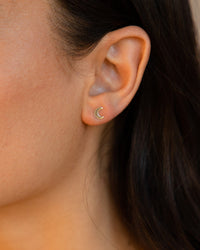 Token Jewelry Tiny Moon Stud 14K Gold Fill