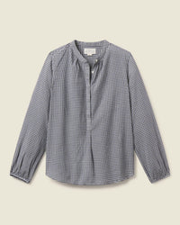Trovata Birds of Paradis Aubree Blouse in Inkwell Gingham