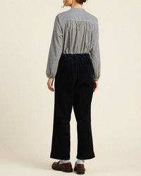 Trovata Birds of Paradis Aubree Blouse in Inkwell Gingham