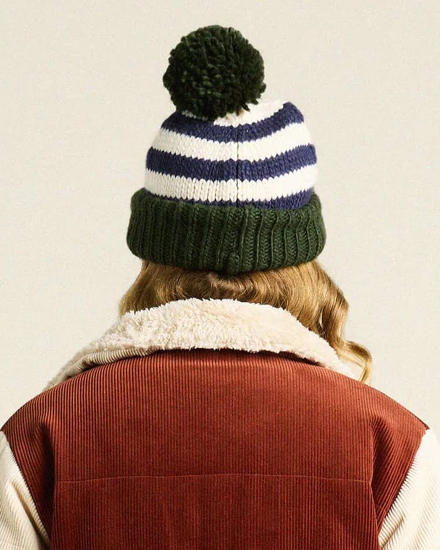 Trovata Birds of Paradis Beanie in Blue Stripe