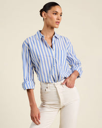 Trovata Birds of Paradis Blake Oversized in Shirt Volpi Lines 1 - Bliss Boutiques