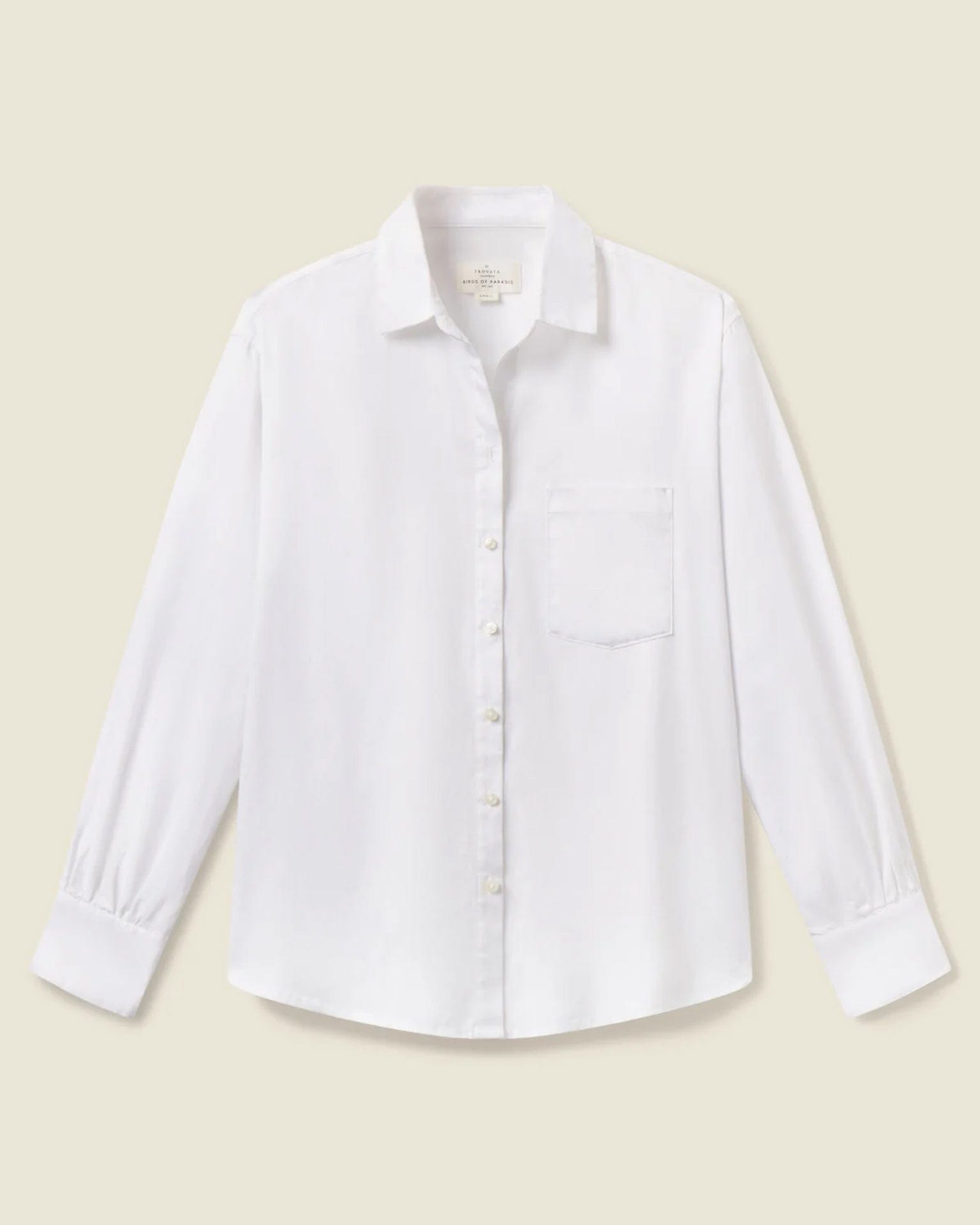 Trovata Birds of Paradis Blake Oversized Shirt in White