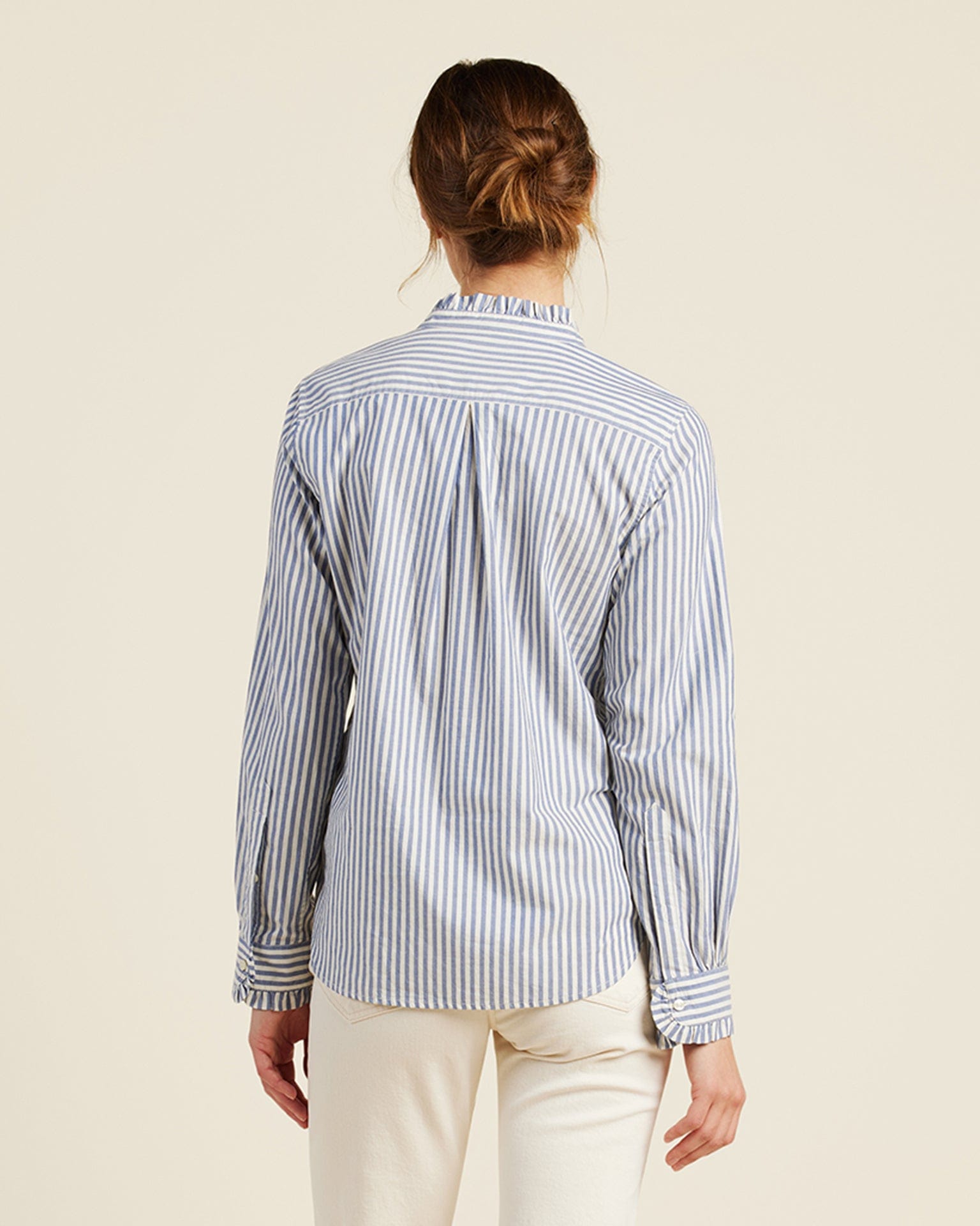 Trovata Birds of Paradis Breezy Blouse in Navy Stripe