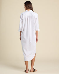 Trovata Birds of Paradis Catalina Shirtdress in White