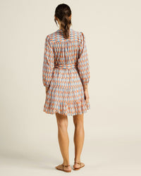 Trovata Birds of Paradis Celeste Dress in Retro Grid
