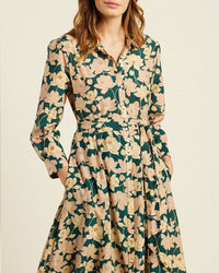Trovata Birds of Paradis Elliot Dress in Jasper Twilight