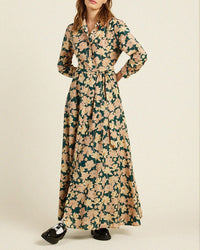 Trovata Birds of Paradis Elliot Dress in Jasper Twilight