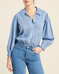 Trovata Birds of Paradis Francesca Blouse in Seabrook Gingham 1 - Bliss Boutiques