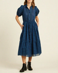 Trovata Birds of Paradis Hildie Dress in Oceanside Plaid