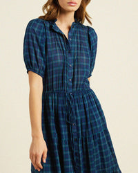 Trovata Birds of Paradis Hildie Dress in Oceanside Plaid
