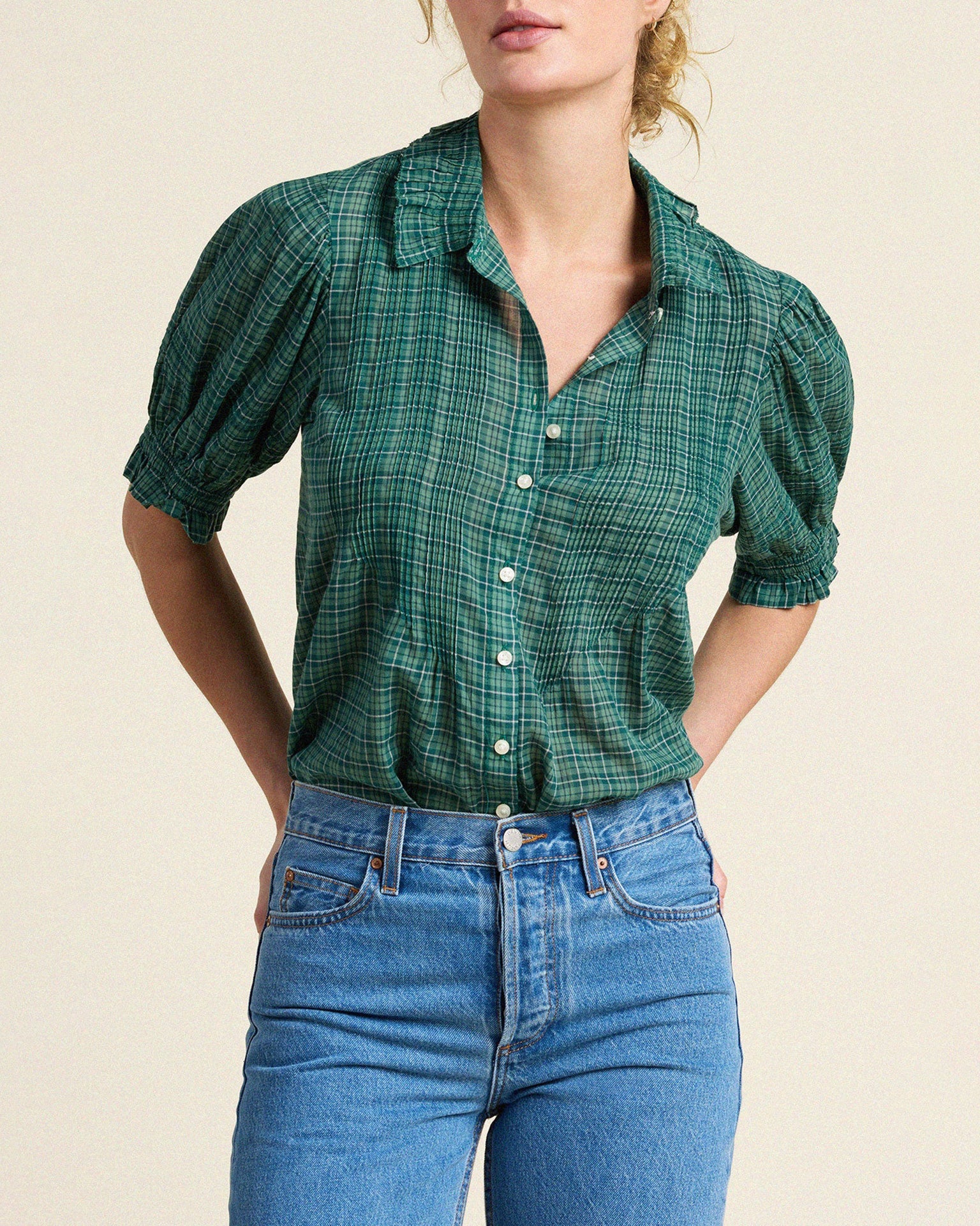 Jess Blouse in Muir Tartan