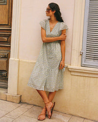 Trovata Birds of Paradis Krista Dress in Nantucket Ditsy 2 - Bliss Boutiques