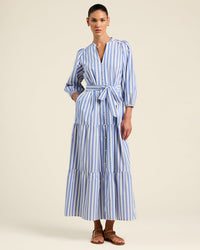 Trovata Birds of Paradis Lia Dress in Volpi Lines 2 - Bliss Boutiques