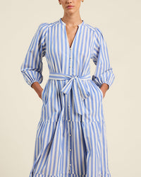 Trovata Birds of Paradis Lia Dress in Volpi Lines 3 - Bliss Boutiques
