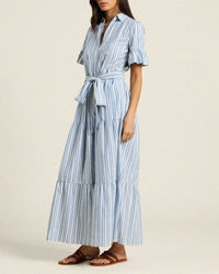 Trovata Birds of Paradis Martine Dress in Bahia Stripe 2 - Bliss Boutiques