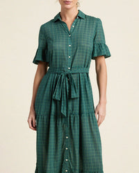 Trovata Birds of Paradis Martine Dress in Muir Tartan 3 - Bliss Boutiques