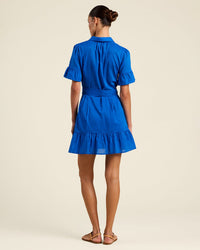Trovata Birds of Paradis Martinique Dress in Cobalto 5 - Bliss Boutiques