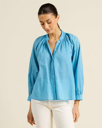 Mena Blouse in Larkspur - Bliss Boutiques