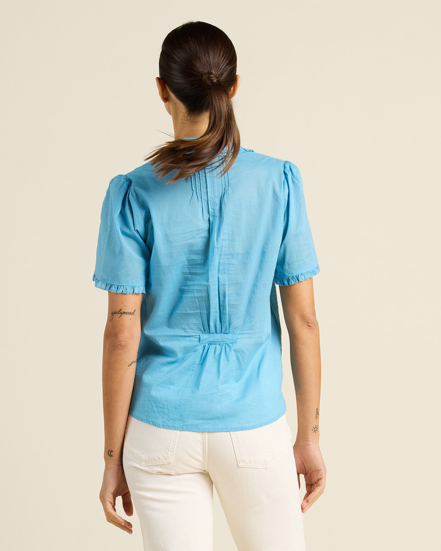 Trovata Birds of Paradis Millie Blouse in Larkspur