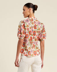 Trovata Birds of Paradis Nadine Blouse in Poppy Costa 4 - Bliss Boutiques