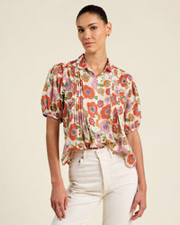 Trovata Birds of Paradis Nadine Blouse in Poppy Costa 1 - Bliss Boutiques