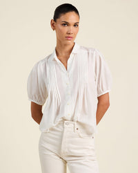 Trovata Birds of Paradis Nadine Blouse in White 1 - Bliss Boutiques