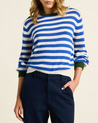 Trovata Birds of Paradis Ryann Sweater in Blue Stripe