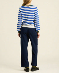Trovata Birds of Paradis Ryann Sweater in Blue Stripe